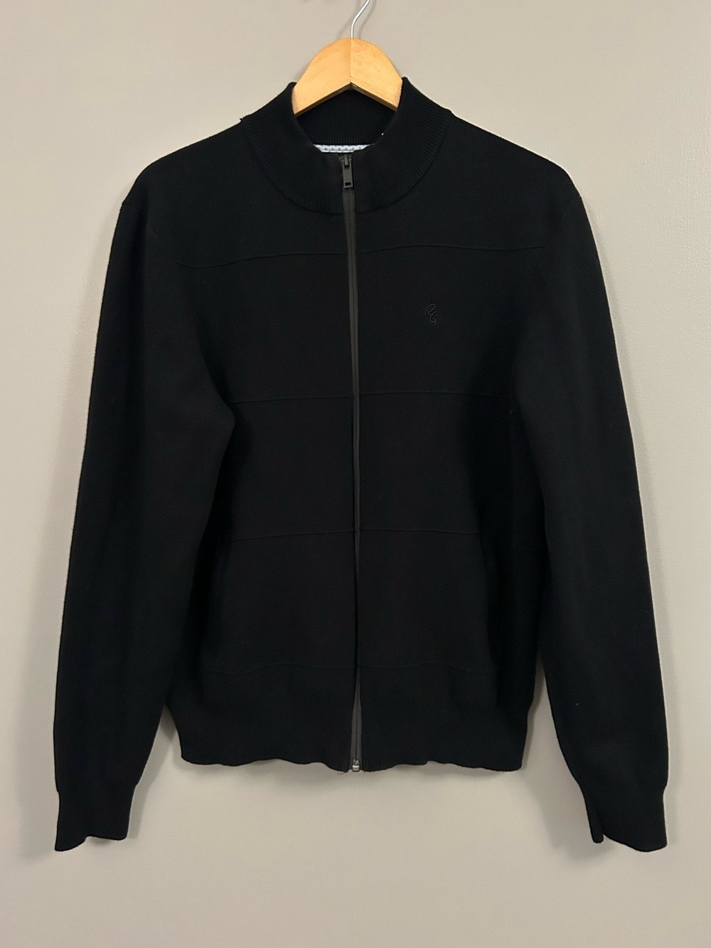 Robert Graham Medium Black Zip-Up Men's Sweater